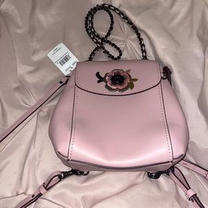 (SOLD) Coach Tea Rosa mini backpack/purse